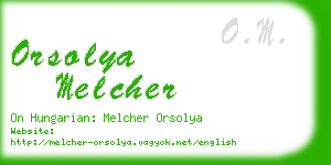 orsolya melcher business card